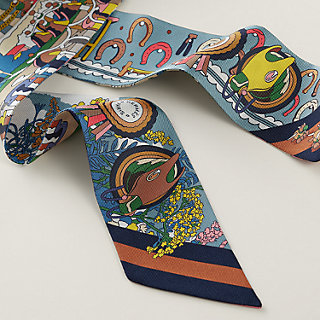 エルメス twilly Pony Pit Stop Twilly - Blue | Hermès USA